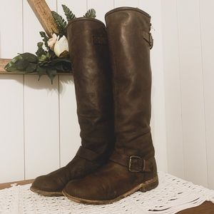 Steve Madden Knee High Brown Leather Boots. 8.5